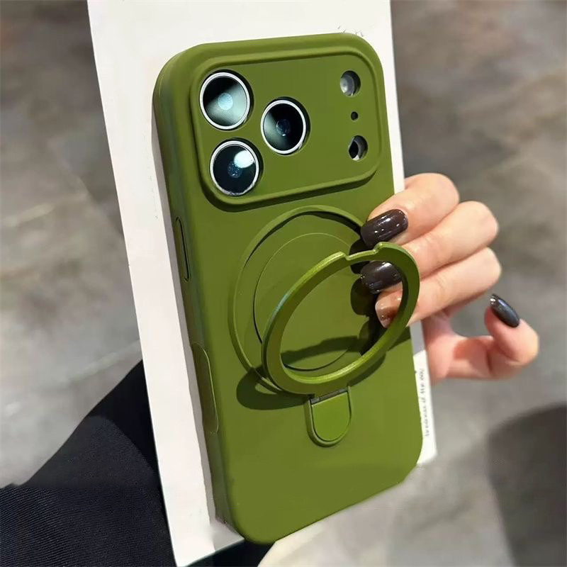 Ring Stand Case - Роскошный оригинальный матовый чехол из жидкого