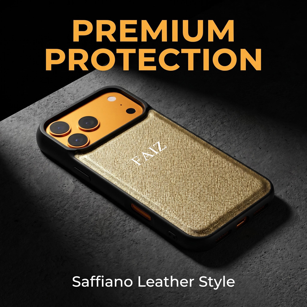 Monogram Custom Case - Минималистичный чехол INS из кожи Saffiano