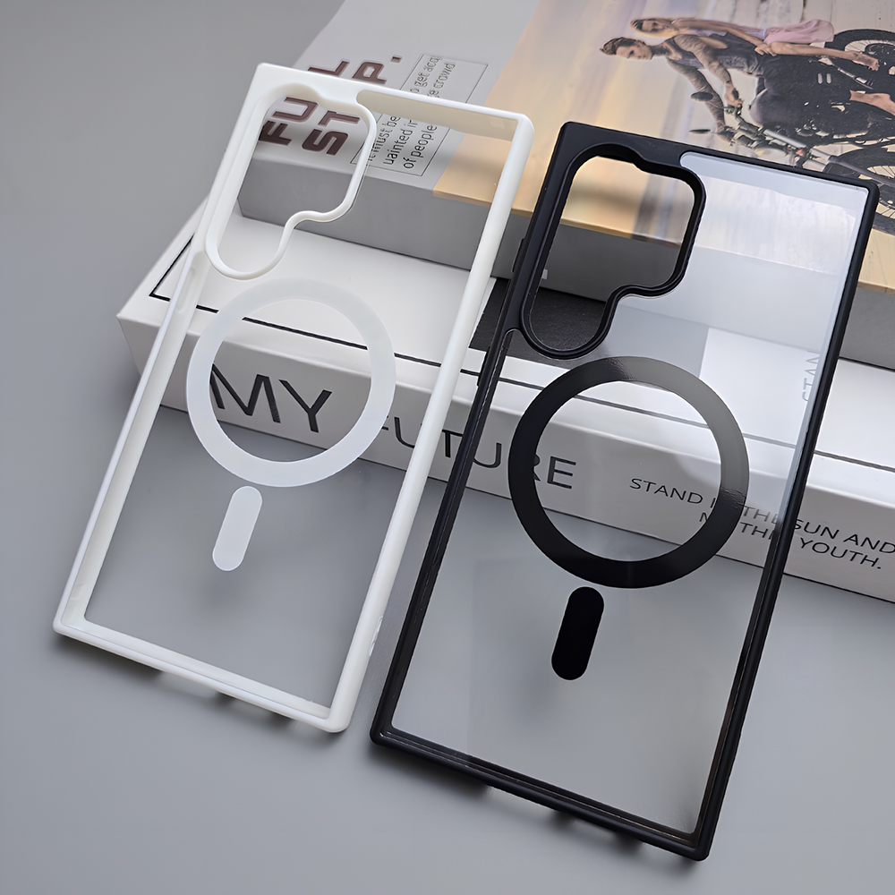 Ring Stand Case - Прозрачный магнитный акриловый чехол для Samsung