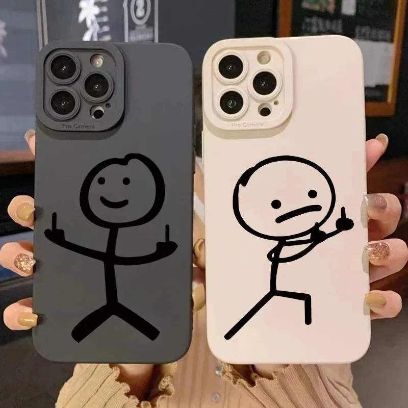 Cute Cartoon Case - Милый мультяшный матовый силиконовый чехол-накладка для