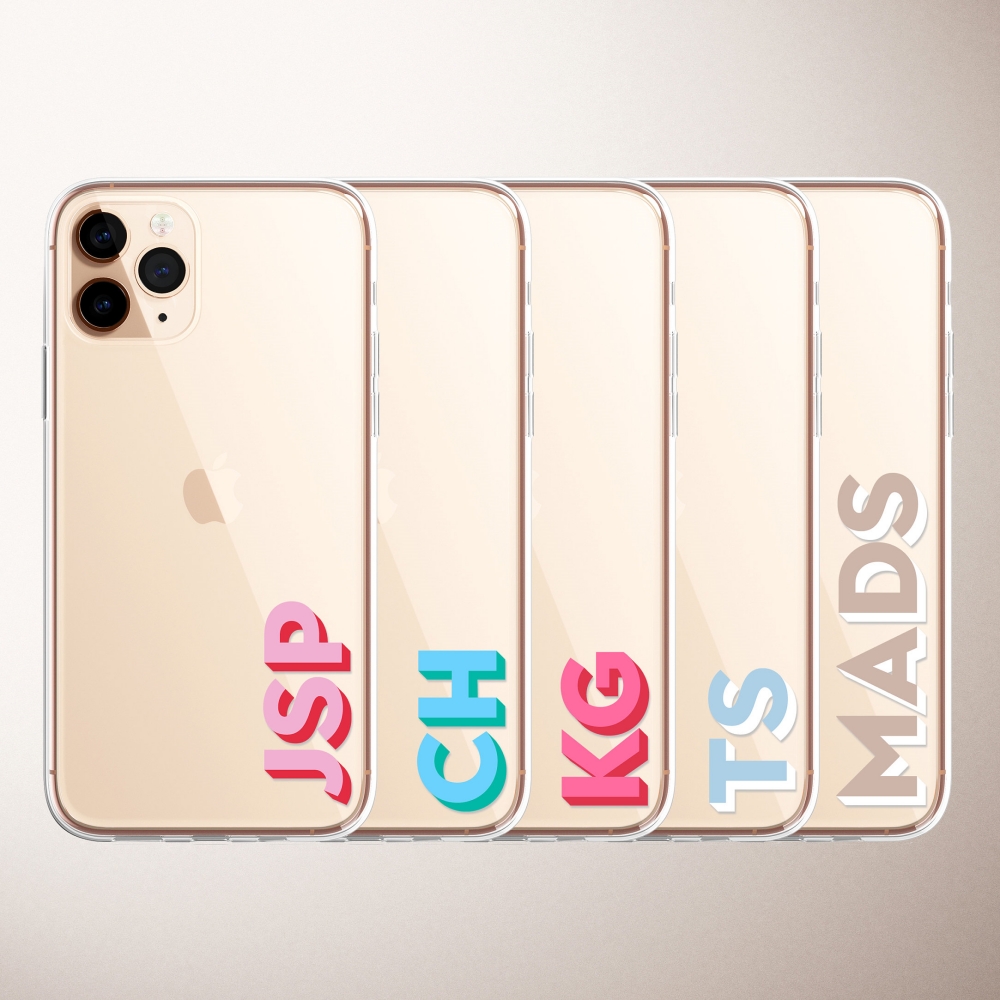 Monogram Custom Case - Мягкий прозрачный чехол для телефона с