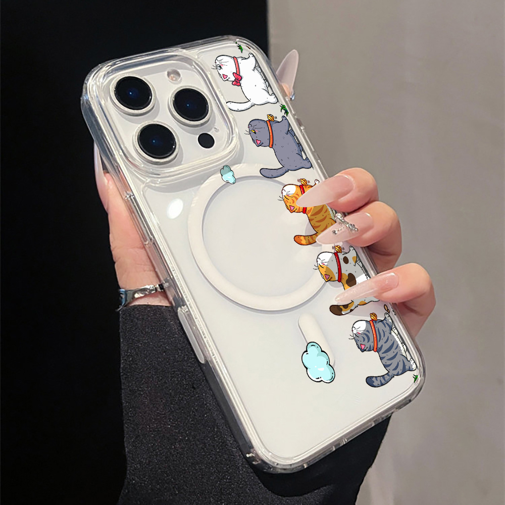 Cute Cartoon Case - Милый мультяшный кот: Прозрачный акриловый чехол