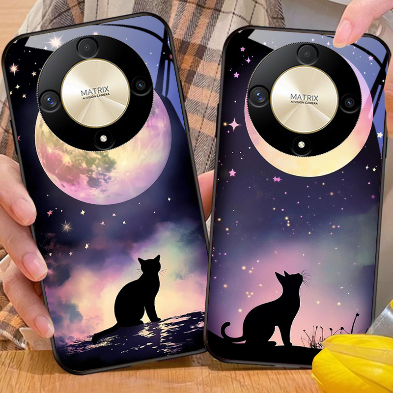 Phone Cases Under 200 - Кошка под луной для Honor Magic